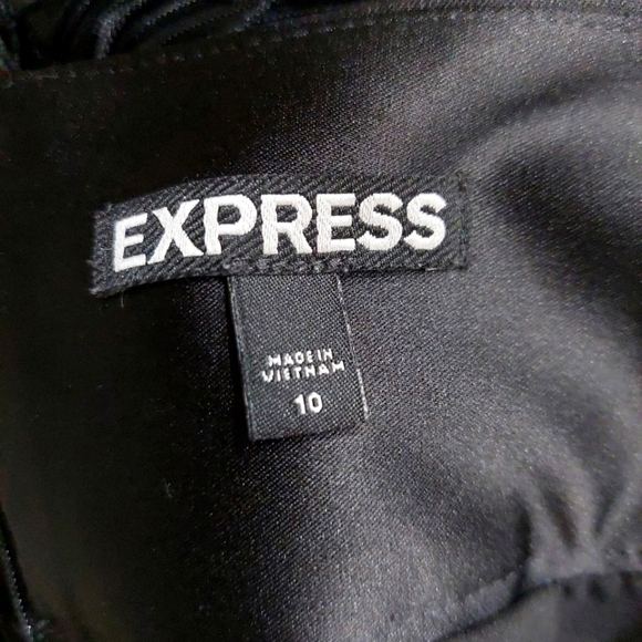 Express Black Event Fringe Skirt Sz 10 - Picture 5 of 9